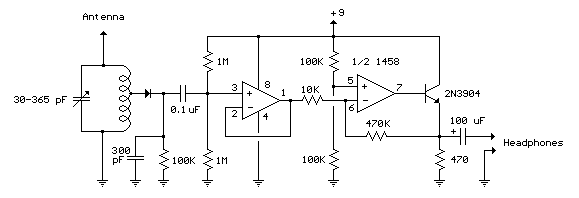 micro power am broadcast transmitter – Circuit Schematic