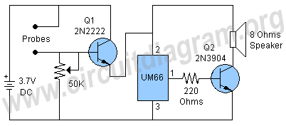 moisture sensor alarm circuit