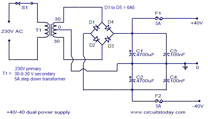150 watt amplifier circuit – Circuit Schematic