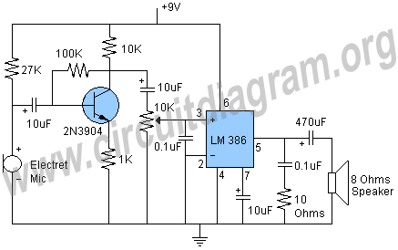 simple mic amplifier circuit