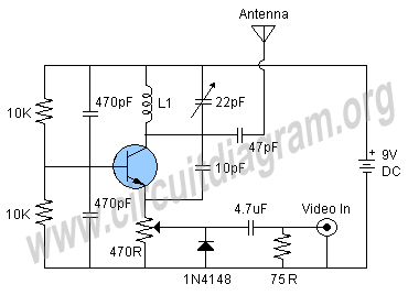 tv transmitter circuit