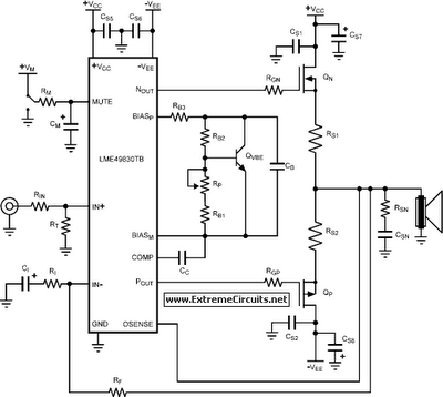 ultra high fidelity high power amplifier circuit