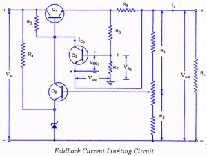 Controlled Transistor Series Regulator With Overload and Short-Circuit Protection circuit