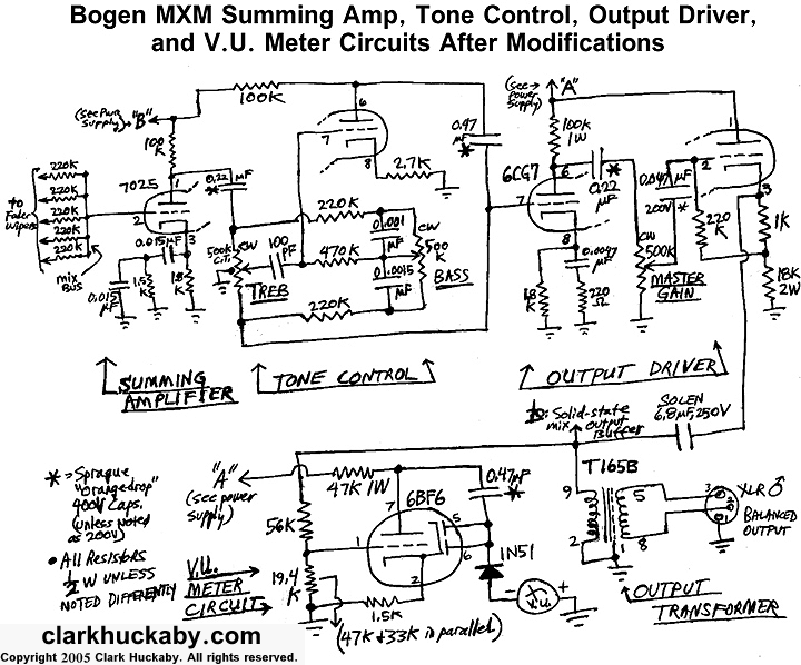 Changes to the MXMs Audio Signal Path circuit