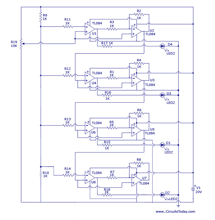 Voltage Level Detector Circuit – Circuit Schematic