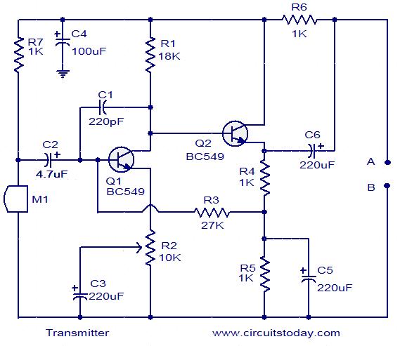 Audio monitoring system – Circuit Schematic