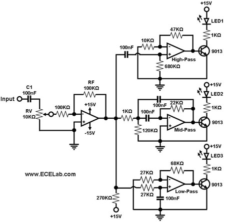 Sound To Dancing Lights Converter With 9013 Transistor – Circuit Schematic