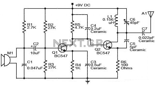 Medium power FM transmitter circuit – Circuit Schematic