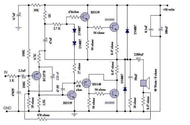 Motional feed back amplifier circuit