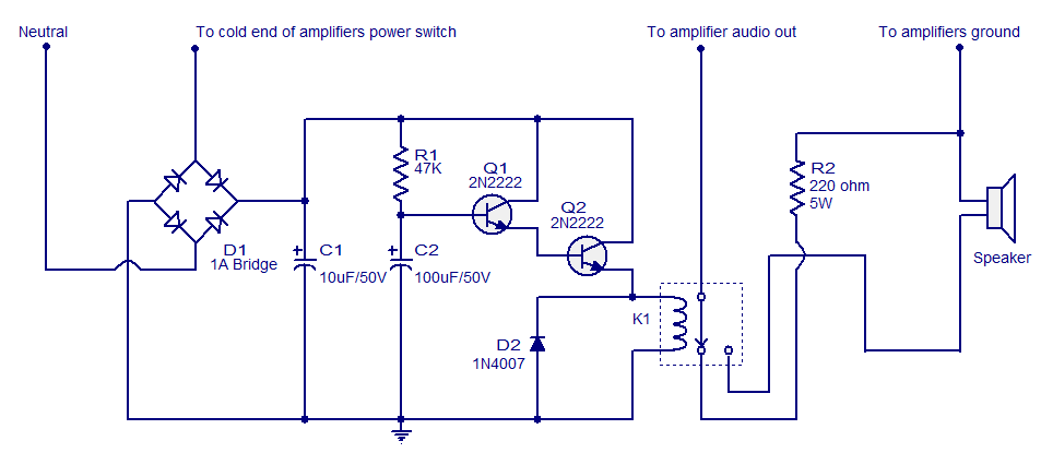 Speaker protector – Circuit Schematic