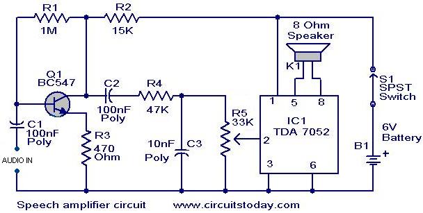Speech amplifier circuit