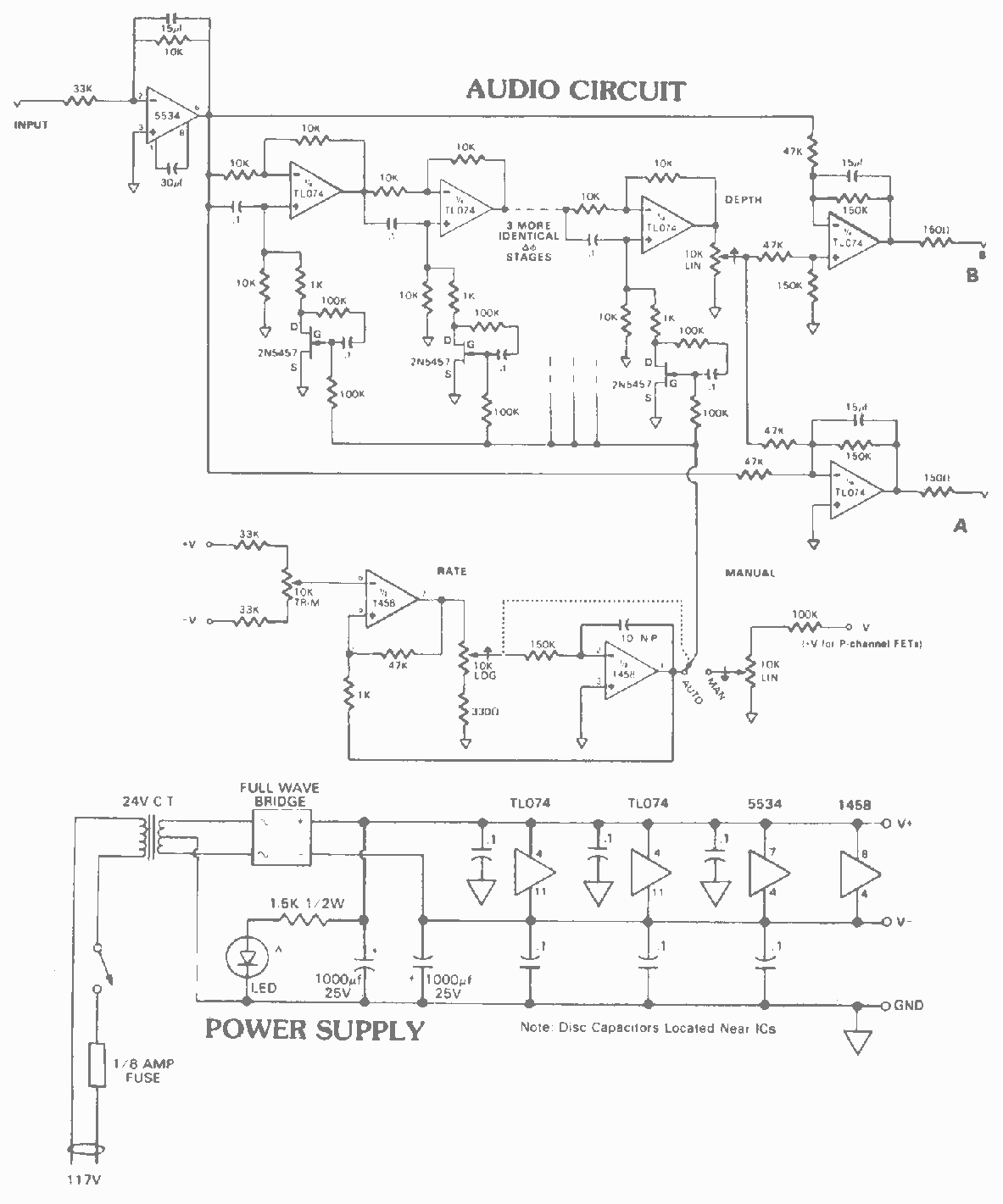 Stereo Synthesizer circuit