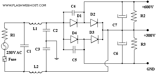600 VOLTS POWER SUPPLY FOR QRO circuit