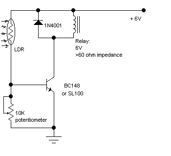 6V Light Barrier Sensor Detector circuit