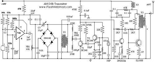 LM741 Ham Radio – Circuit Schematic