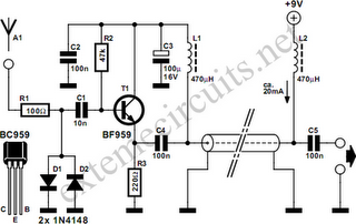 AM Radio Receiver Circuit With BF959 Transistor circuit