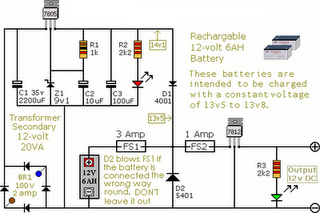 Circuit Diagram Of Alarm Power Supply circuit