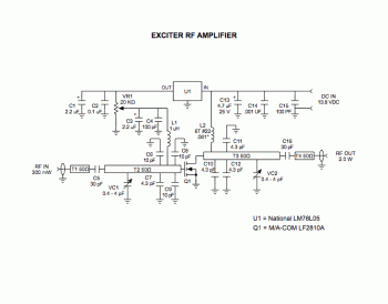 MOSFET LF2810 IC For 2W RF Amplifier Circuit diagram – Circuit Schematic