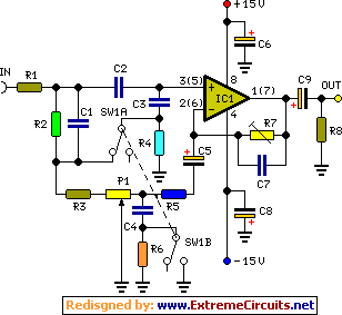 Automatic Loudness Control Circuit Schematic Based On The TL072 IC – Circuit Schematic