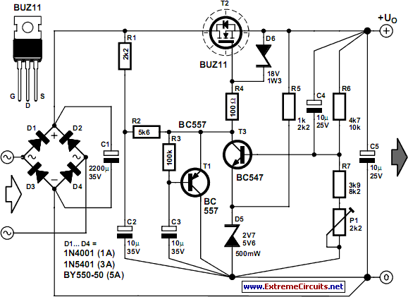 Stable Filament Power Supply Circuit