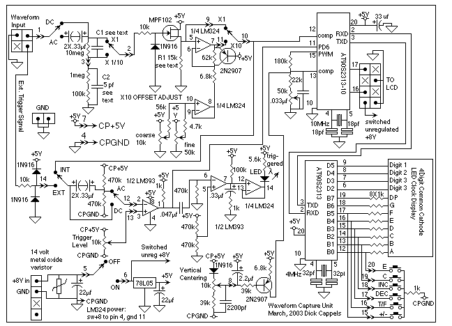 Waveform Capture and Control – Circuit Schematic