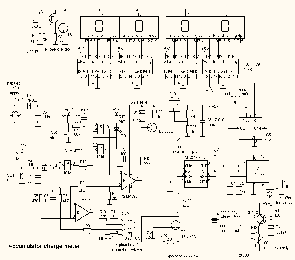 Battery capacity / Accumulator Charge Meter