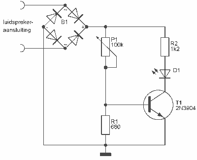 Audio Peak  Beat LED indicator circuit