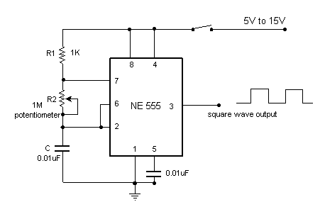 Simple variable frequency oscillator – Circuit Schematic
