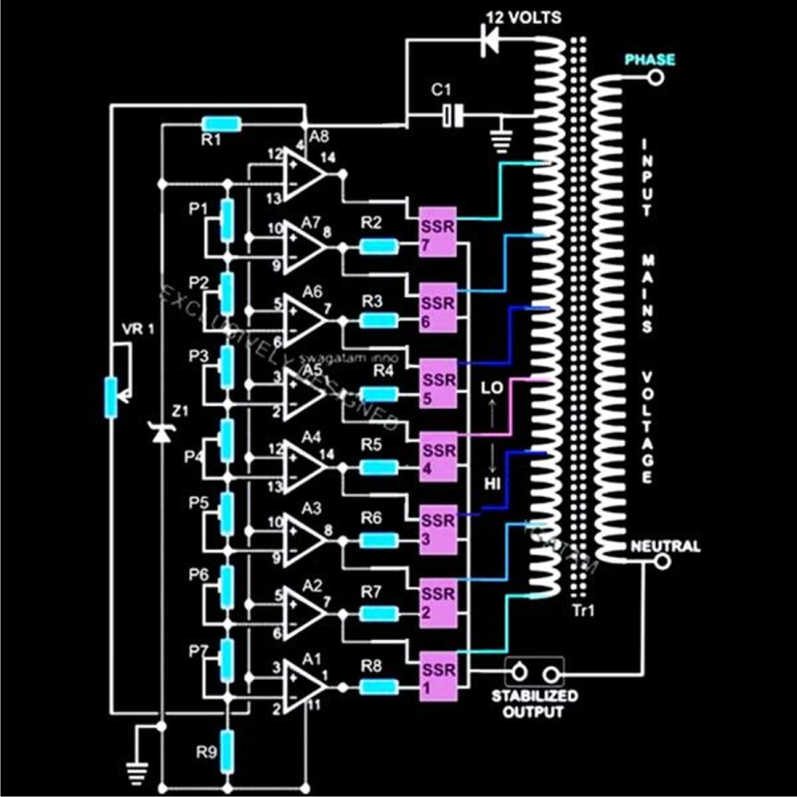 diagram shows rather simple voltage circuit