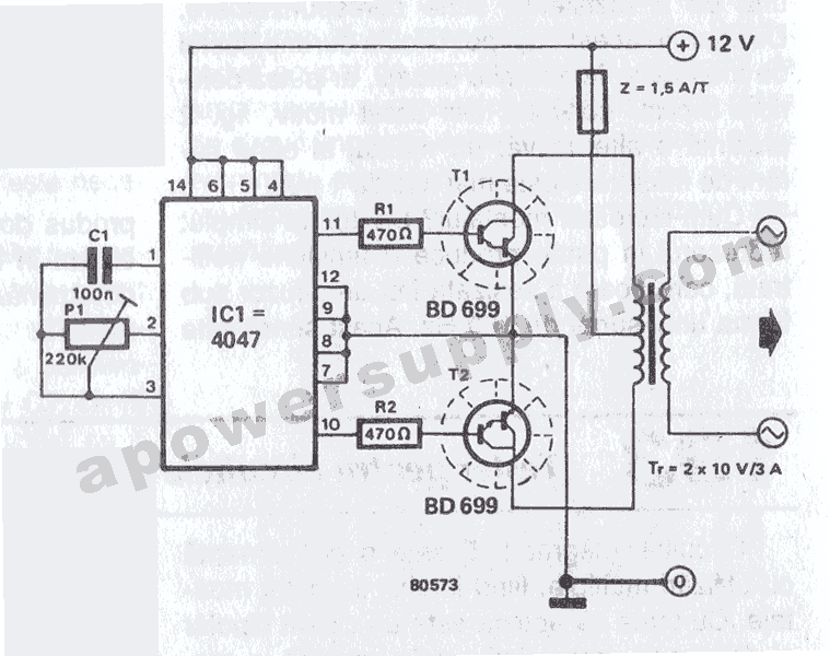 12vdc 220vac inverter circuit