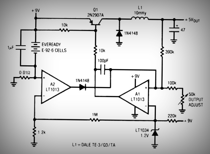 low power switching regulator circuit