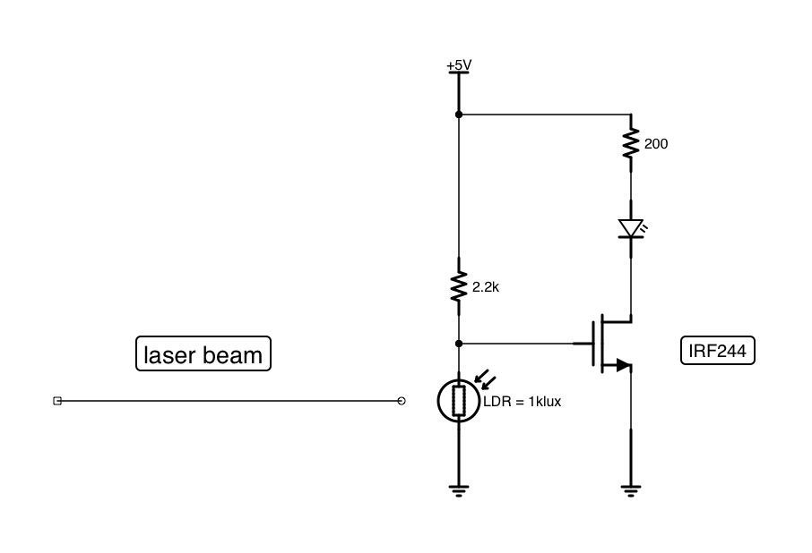 laser trip wire circuit