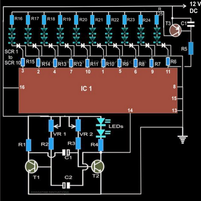 sequential led bar graph circuit