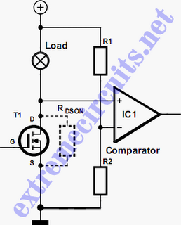 MOSFET short-circuit protection Schematic Diagram circuit