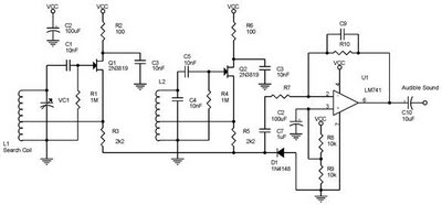 Metal Detector Circuits Schematic Diagram circuit
