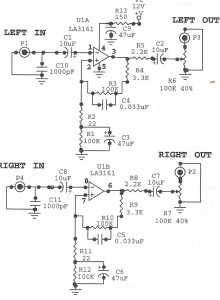 LA3161 based Preamplifier circuit with explanation circuit