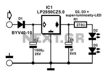 Rear light after glow circuit – Circuit Schematic