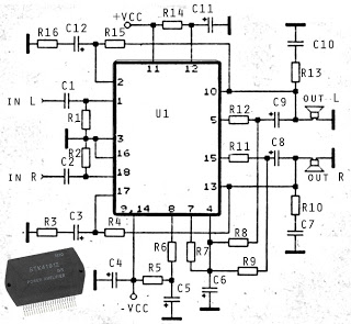2x50w ics amplifier with stk4191 – Circuit Schematic