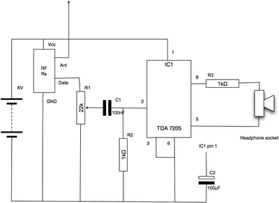 Canine Radio Direction Finder – Circuit Schematic