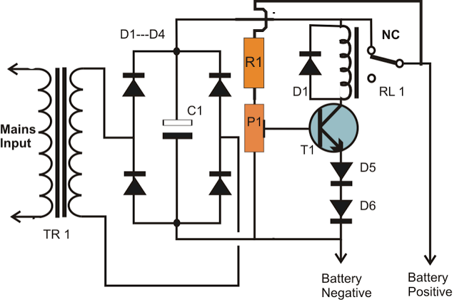 simplest smf automotive battery charger circuit