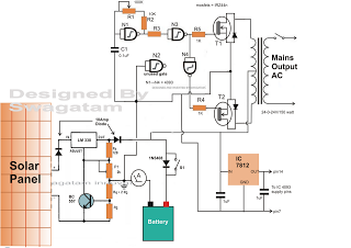 how to make solar inverter circuit – Circuit Schematic