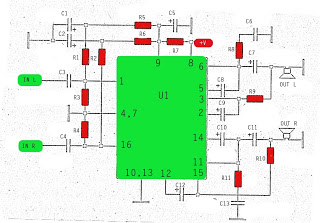 stereo stk013 audio amplifier circuit – Circuit Schematic