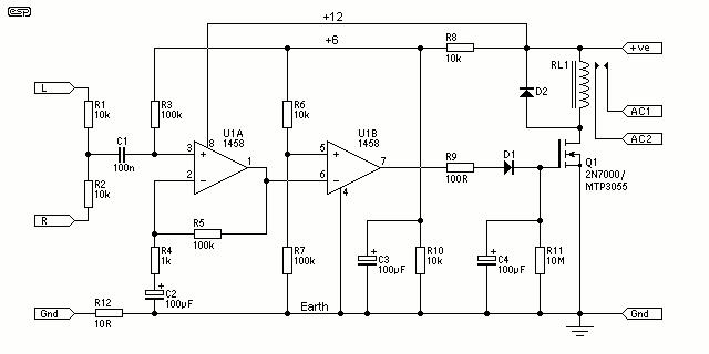 Signal Detecting Auto Power-On Unit circuit