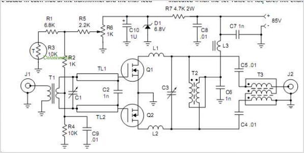 300w Mosfet Linear Amplifier For 50 Mhz circuit