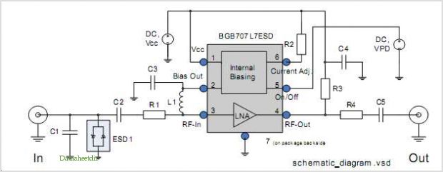 Bgb707l7esd As An Fm Radio Antenna Lna – Circuit Schematic