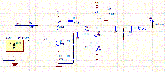 Saw Transmitter Circuit – Circuit Schematic