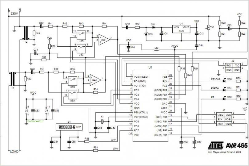 single phase energy meter circuit diagram – Circuit Schematic