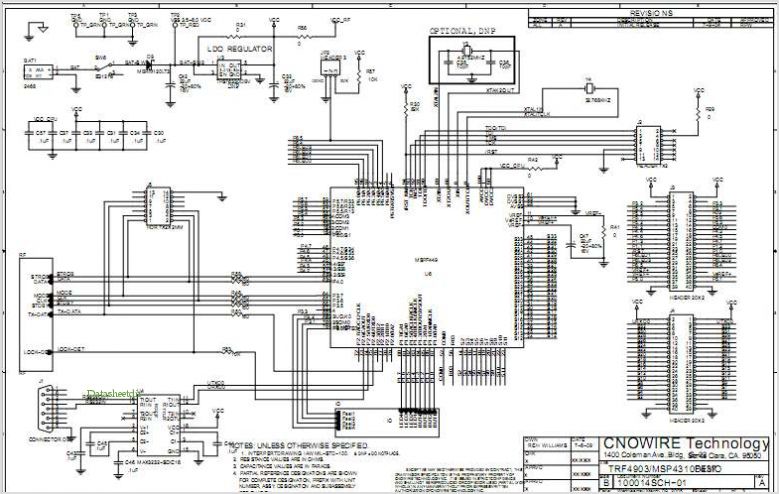 Trf4903 With Msp430 Demonstration And Development – Circuit Schematic