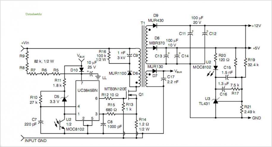 switching power supply schematic circuit