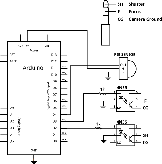 Motion Activated Camera circuit